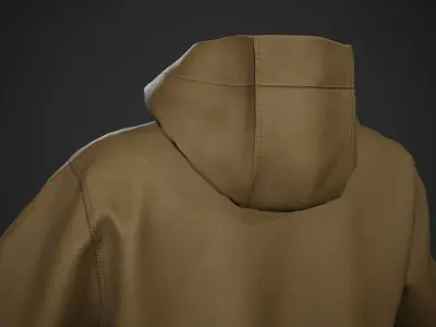 Brown Snowboard Hoodie Style 2 Low-poly 3D model