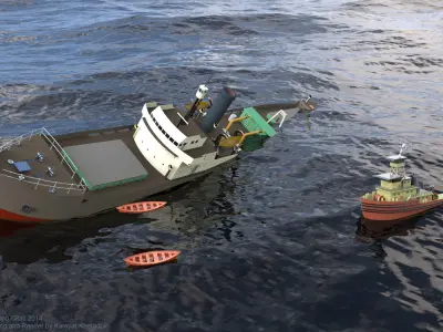 Transport Ship Free 3D model