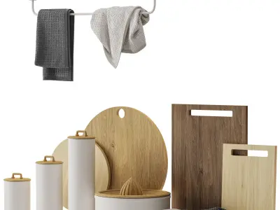 Zara Home Kitchen Decor Set 3D model