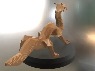 Parametric Dragon Low-poly 3D model