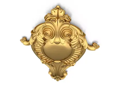 Cartouche classic decorative ornament cnc 3d printing stl 07  3D print model