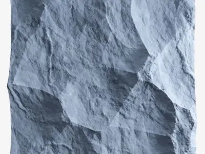 255-RockPanel piece of rock on wall 3D model