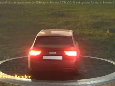 City Car 85 SUV Type-B Brown  Low-poly 3D model