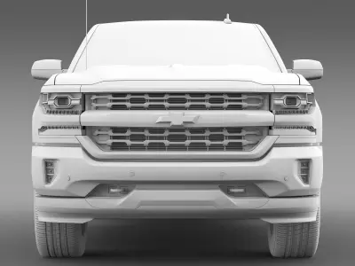Chevrolet Silverado LTZ Double Cab GMTK2 Standart Box 2016 3D model
