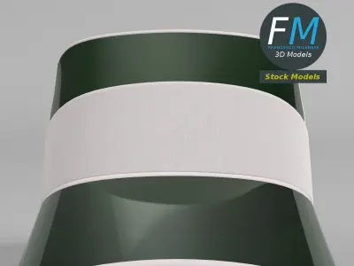 Croupier visor hat 3D model