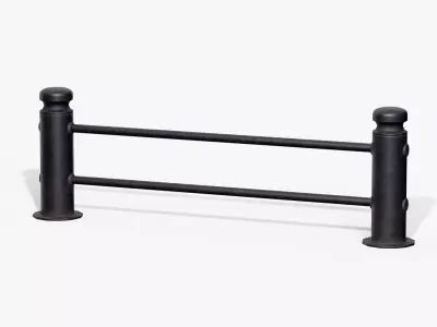 Guardrail D Low-poly 3D model