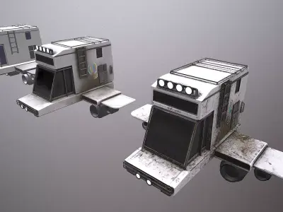 Stylized Car With 3 Texture Type Low-poly 3D model