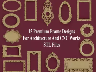 3d Frames STL file Collection for CNC and Architectural Modeling 3D model