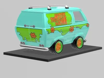 NORMAL AND RACING MYSTERY MACHINE SCALE AUTO FROM SCOOBYDOO  3D print model