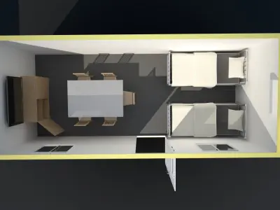 Habitable Container 3D model Free low-poly 3D model