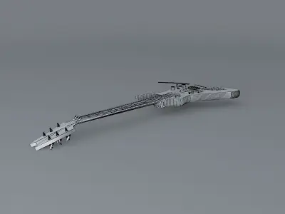 Strange body shape guitar Free 3D model