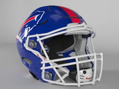BUFFALO BILLS Helmet Football AFC EAST PBR updated 2025 3D model