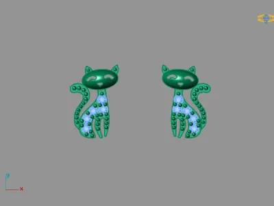 Kid Earrings 8 3DM STL Files  3D print model
