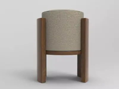 Huza Stool Low-poly 3D model