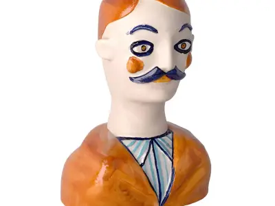 Gabriel Painted Head Vase 3D model