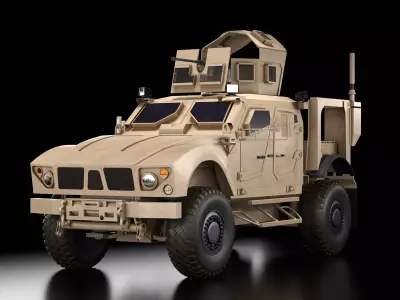 Oshkosh M-ATV Military Vehicle Rigged Low-poly 3D model