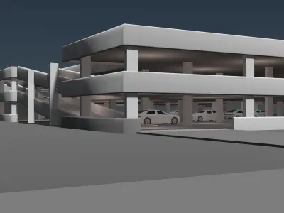 Parking garage building 25-17 3D model