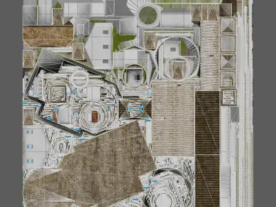 Classic Lighthouse with Keepers House Low-poly 3D model