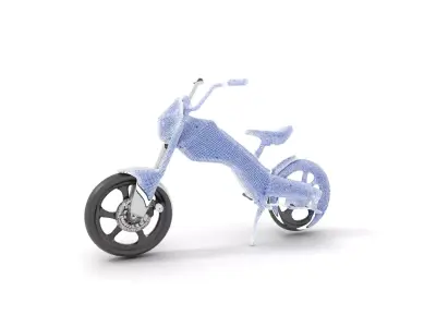 Sleek Metallic Electric Bike model pack Low-poly 3D model