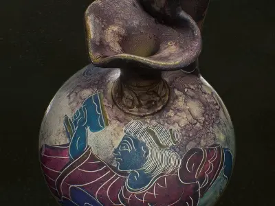 Antique Greek Vase - Game Ready 3D Model Low-poly 3D model