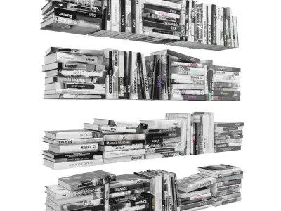Books 150 pieces 2-4-5 Low-poly 3D model