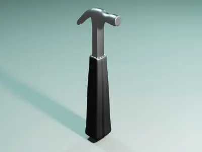 Metalic Hammer 3D model Low-poly 3D model