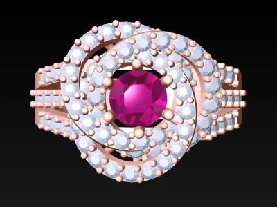 Diamond Ring - Womens Rings - N3730 3D print model