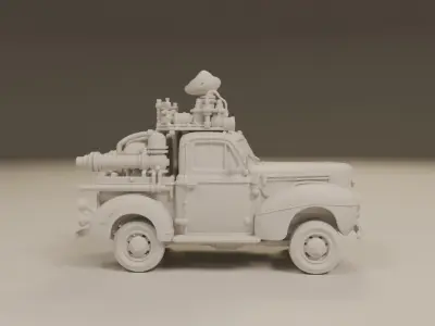 steampunk car 3D print model