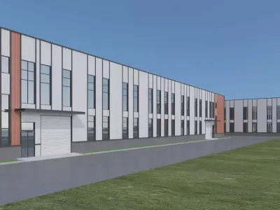 Industrial Building Factory 3D model