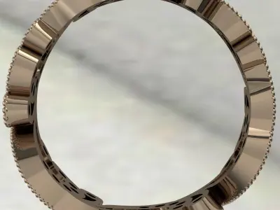 Luxury wedding band 3D print model