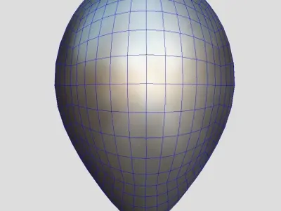 Balloon 5 thank you Low-poly 3D model