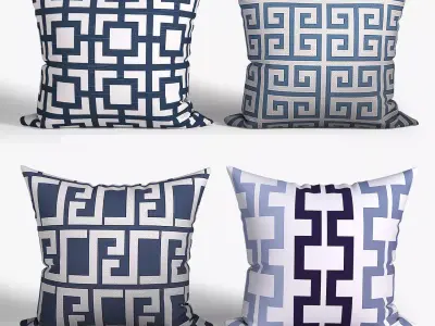 Decorative pillows Houzz set 081 3D model