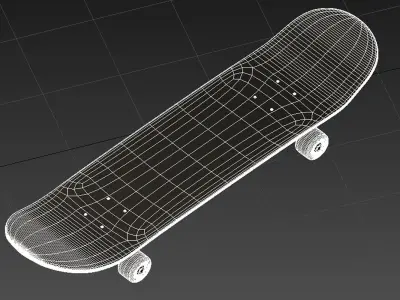  Realistic Hi-poly Skateboard 3D Model 3D model