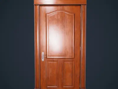 Door Wood M6 Low-poly 3D model