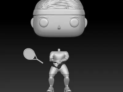 Tennis Funko 3D print model