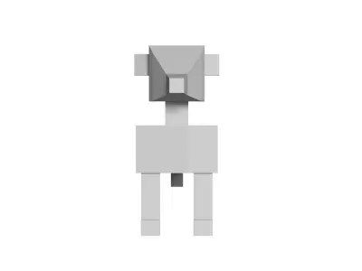 low poly dog Low-poly 3D model buy