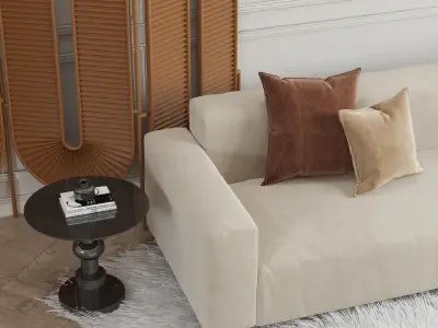 Parisian interior scene 3D model 3D model