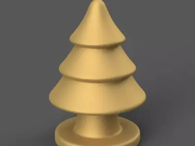 Minimalist Christmas Tree STL File Modern Holiday Decor 3D print model