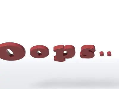Home decoraction-oops text 3D model