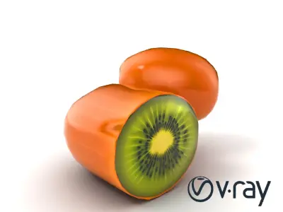 Kiwi Fruit High-Detail 3D Model Pack Low-poly 3D model
