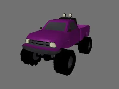 Purple Monster Truck 3D model
