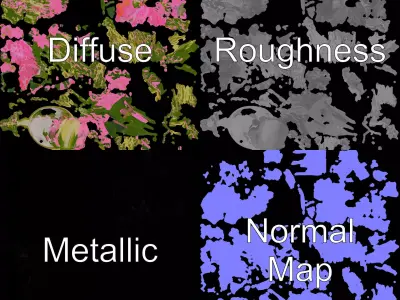 Pink Peony model pack Low-poly 3D model