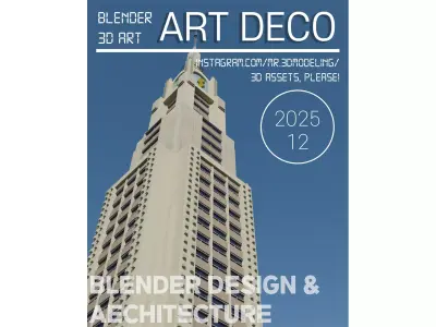 Art Deco Style Skyscraper 3D model