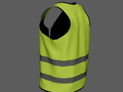 Safety Vest  Optimized for Unreal Engine and Unity Low-poly 3D model