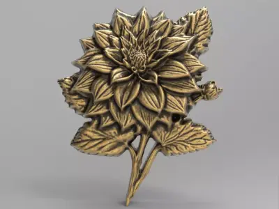 dahlia flower cnc  3D print model