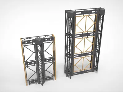 sci-fi Architecture kitbash 43 3D model