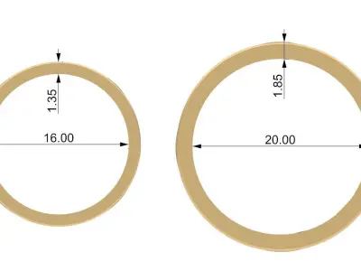 infinity rings 3D print model