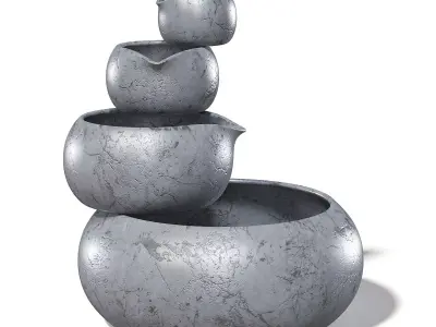 Decorative Pots 3D Model 3D model