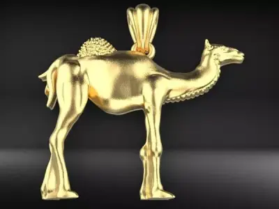 Camel Pendant Necklace Charm Bracelet Jewelry 3D print model