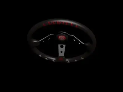 Vertex Seven Star Steering Wheel Low-poly 3D model